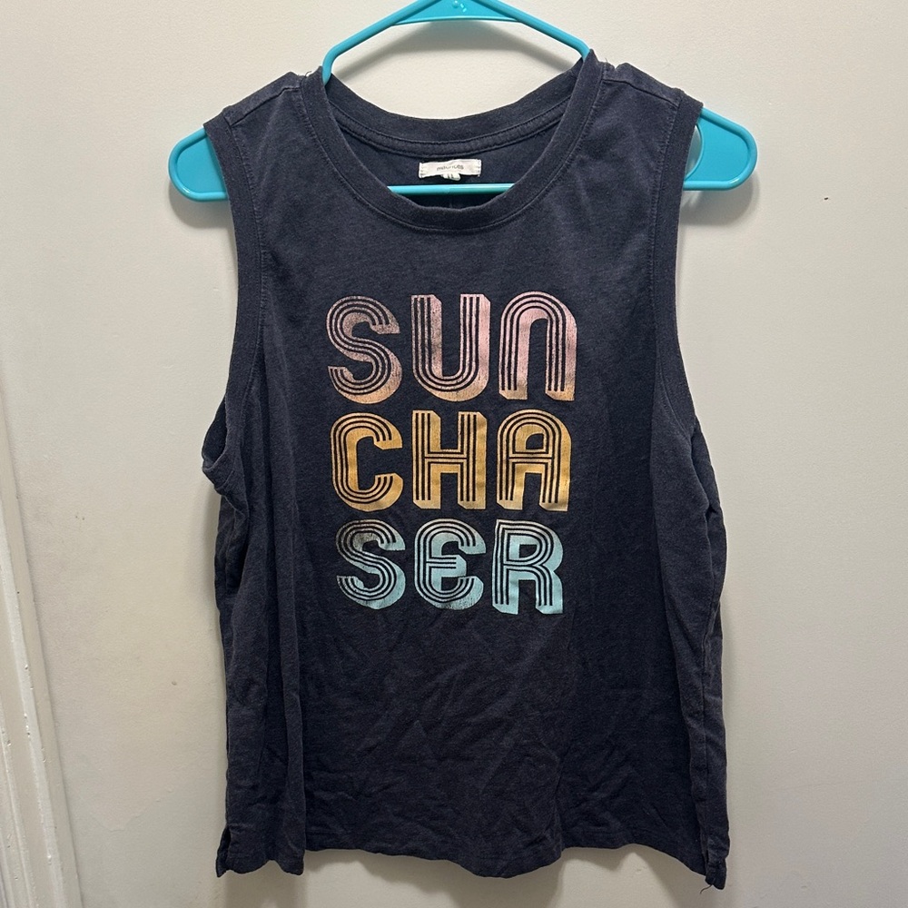 Maurices Black 'Sun Chaser' Graphic Muscle Tank